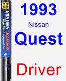 Driver Wiper Blade for 1993 Nissan Quest - Vision Saver