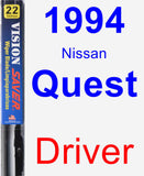 Driver Wiper Blade for 1994 Nissan Quest - Vision Saver