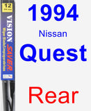 Rear Wiper Blade for 1994 Nissan Quest - Vision Saver