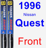 Front Wiper Blade Pack for 1996 Nissan Quest - Vision Saver