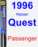 Passenger Wiper Blade for 1996 Nissan Quest - Vision Saver