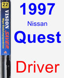 Driver Wiper Blade for 1997 Nissan Quest - Vision Saver
