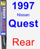 Rear Wiper Blade for 1997 Nissan Quest - Vision Saver