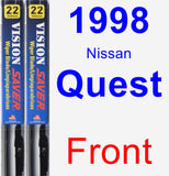 Front Wiper Blade Pack for 1998 Nissan Quest - Vision Saver