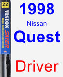 Driver Wiper Blade for 1998 Nissan Quest - Vision Saver