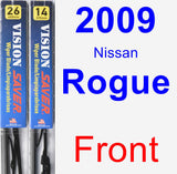 Front Wiper Blade Pack for 2009 Nissan Rogue - Vision Saver