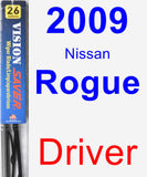 Driver Wiper Blade for 2009 Nissan Rogue - Vision Saver