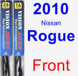 Front Wiper Blade Pack for 2010 Nissan Rogue - Vision Saver