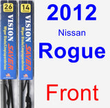 Front Wiper Blade Pack for 2012 Nissan Rogue - Vision Saver