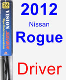 Driver Wiper Blade for 2012 Nissan Rogue - Vision Saver