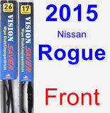 Front Wiper Blade Pack for 2015 Nissan Rogue - Vision Saver