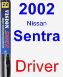 Driver Wiper Blade for 2002 Nissan Sentra - Vision Saver