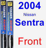 Front Wiper Blade Pack for 2004 Nissan Sentra - Vision Saver