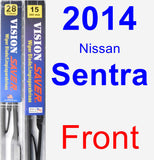 Front Wiper Blade Pack for 2014 Nissan Sentra - Vision Saver