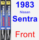 Front Wiper Blade Pack for 1983 Nissan Sentra - Vision Saver