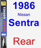 Rear Wiper Blade for 1986 Nissan Sentra - Vision Saver