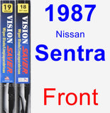 Front Wiper Blade Pack for 1987 Nissan Sentra - Vision Saver