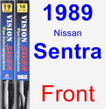 Front Wiper Blade Pack for 1989 Nissan Sentra - Vision Saver