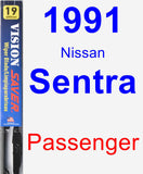 Passenger Wiper Blade for 1991 Nissan Sentra - Vision Saver