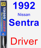 Driver Wiper Blade for 1992 Nissan Sentra - Vision Saver