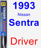 Driver Wiper Blade for 1993 Nissan Sentra - Vision Saver