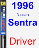 Driver Wiper Blade for 1996 Nissan Sentra - Vision Saver