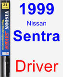 Driver Wiper Blade for 1999 Nissan Sentra - Vision Saver