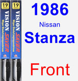 Front Wiper Blade Pack for 1986 Nissan Stanza - Vision Saver