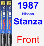 Front Wiper Blade Pack for 1987 Nissan Stanza - Vision Saver