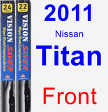 Front Wiper Blade Pack for 2011 Nissan Titan - Vision Saver