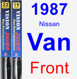 Front Wiper Blade Pack for 1987 Nissan Van - Vision Saver