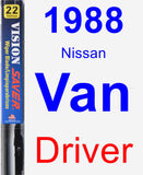 Driver Wiper Blade for 1988 Nissan Van - Vision Saver