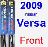 Front Wiper Blade Pack for 2009 Nissan Versa - Vision Saver