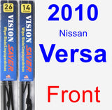 Front Wiper Blade Pack for 2010 Nissan Versa - Vision Saver