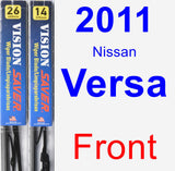 Front Wiper Blade Pack for 2011 Nissan Versa - Vision Saver