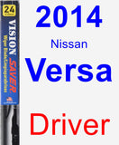 Driver Wiper Blade for 2014 Nissan Versa - Vision Saver