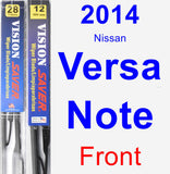 Front Wiper Blade Pack for 2014 Nissan Versa Note - Vision Saver