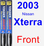 Front Wiper Blade Pack for 2003 Nissan Xterra - Vision Saver