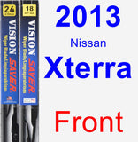 Front Wiper Blade Pack for 2013 Nissan Xterra - Vision Saver