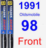 Front Wiper Blade Pack for 1991 Oldsmobile 98 - Vision Saver