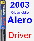 Driver Wiper Blade for 2003 Oldsmobile Alero - Vision Saver