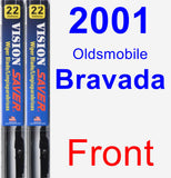 Front Wiper Blade Pack for 2001 Oldsmobile Bravada - Vision Saver