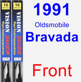 Front Wiper Blade Pack for 1991 Oldsmobile Bravada - Vision Saver