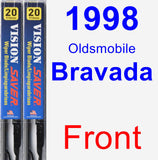 Front Wiper Blade Pack for 1998 Oldsmobile Bravada - Vision Saver