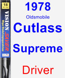 Driver Wiper Blade for 1978 Oldsmobile Cutlass Supreme - Vision Saver