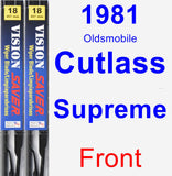 Front Wiper Blade Pack for 1981 Oldsmobile Cutlass Supreme - Vision Saver