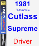 Driver Wiper Blade for 1981 Oldsmobile Cutlass Supreme - Vision Saver