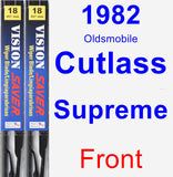 Front Wiper Blade Pack for 1982 Oldsmobile Cutlass Supreme - Vision Saver