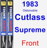 Front Wiper Blade Pack for 1983 Oldsmobile Cutlass Supreme - Vision Saver