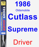 Driver Wiper Blade for 1986 Oldsmobile Cutlass Supreme - Vision Saver